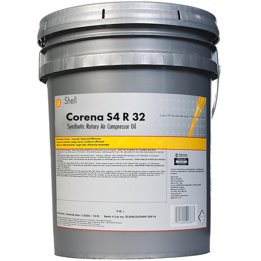 روغن کمپرسور هوا فروش روغن کمپرسور هوا شل کورنا اس4 آر 32 | روغن Shell Corena S4 R 32